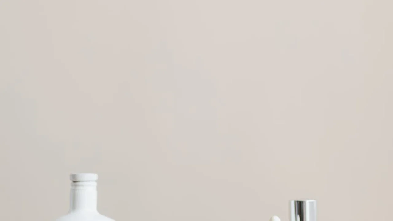 A small bottle of MCT oil on a light, neutral background, representing the start of a beginner's kitchen apothecary.